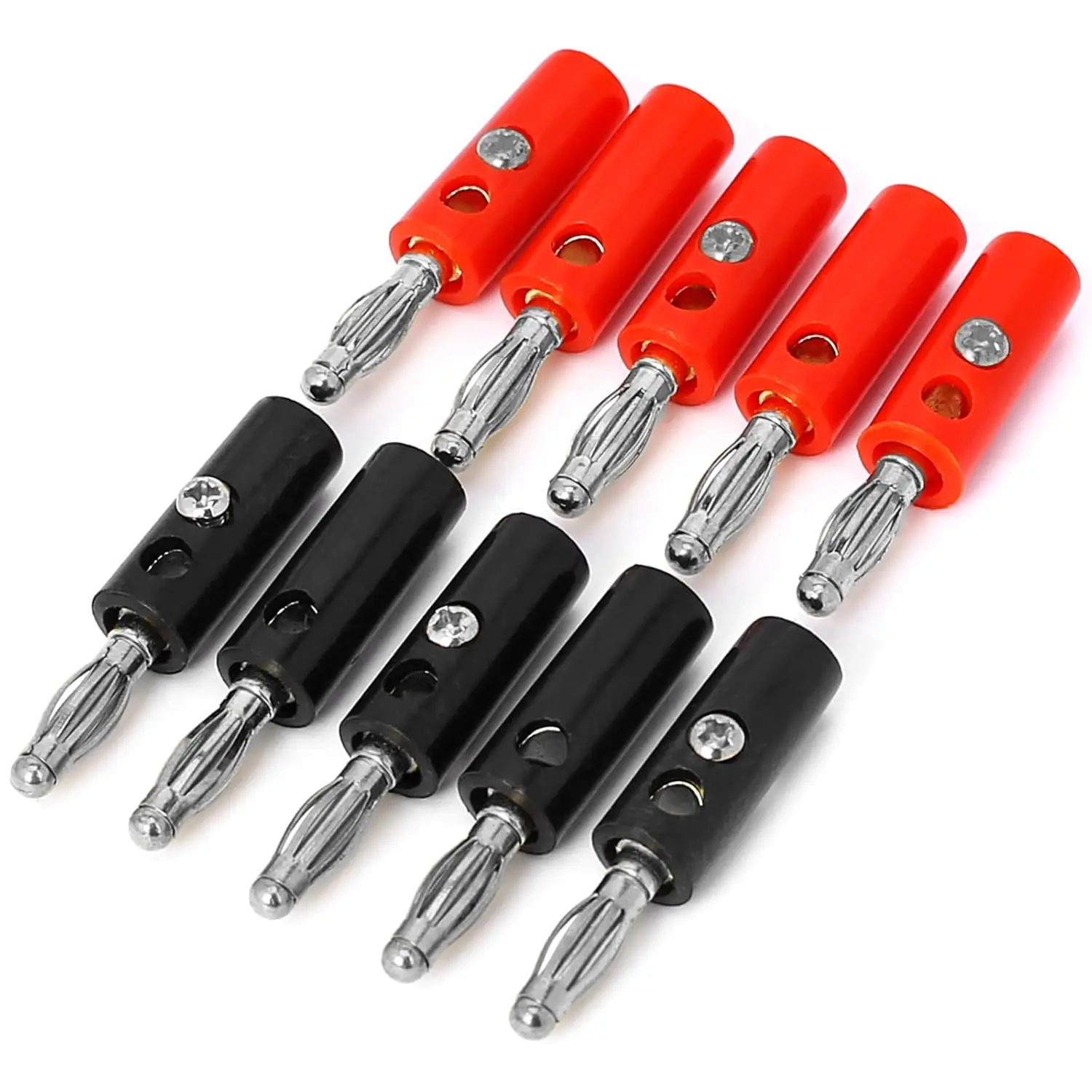20pcs/10pcs 4mm Banana Plug Audio Speaker Cable Connector Male Audio Speaker Cable Connector Support 12 AWG to 20 AWG Wires
