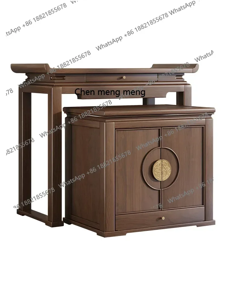 

X Black walnut table incense case household Taiguan Gong Xianjia Bodhisattva Buddhist hall solid wood, shrine