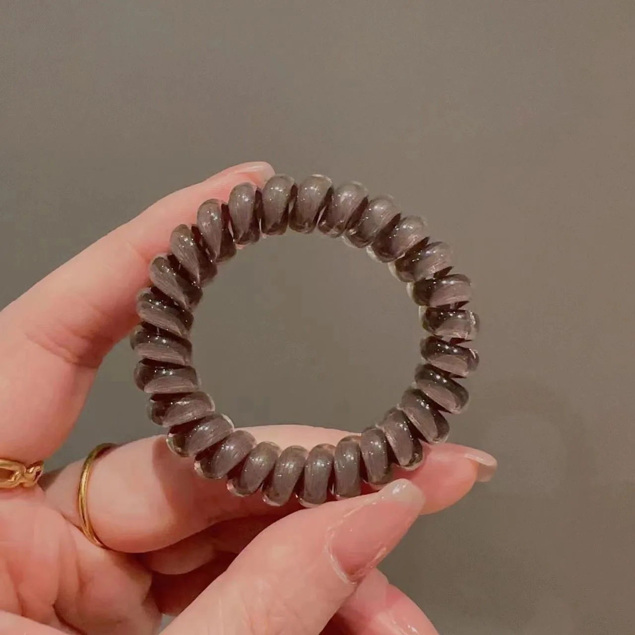 رباط شعر مرن متين على شكل حبل هاتف، تصميم جديد للصيف، متعدد الاستخدامات لتسريحة ذيل الحصان، أزياء كورية #2