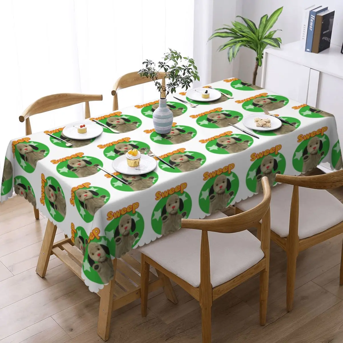 Sooty And Sweep Customized Rectangular Tablecloth Oilproof Table Cover for Dining Events Table Cloth