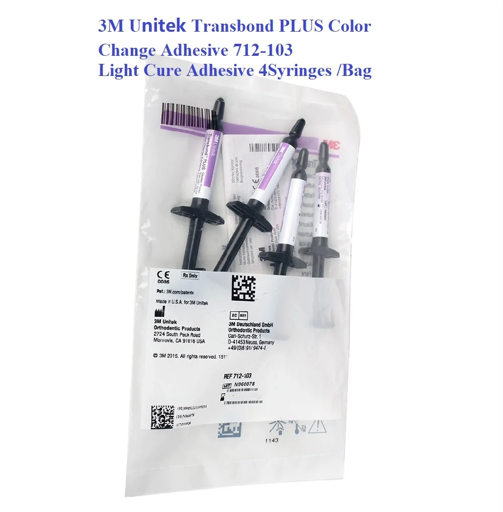 

3M Transbond PLUS Color Change Adhesive 712-103 3M Unitek Transbond PLUS Orthodontic Brace Bonding Dental Orthodontic Adhesive