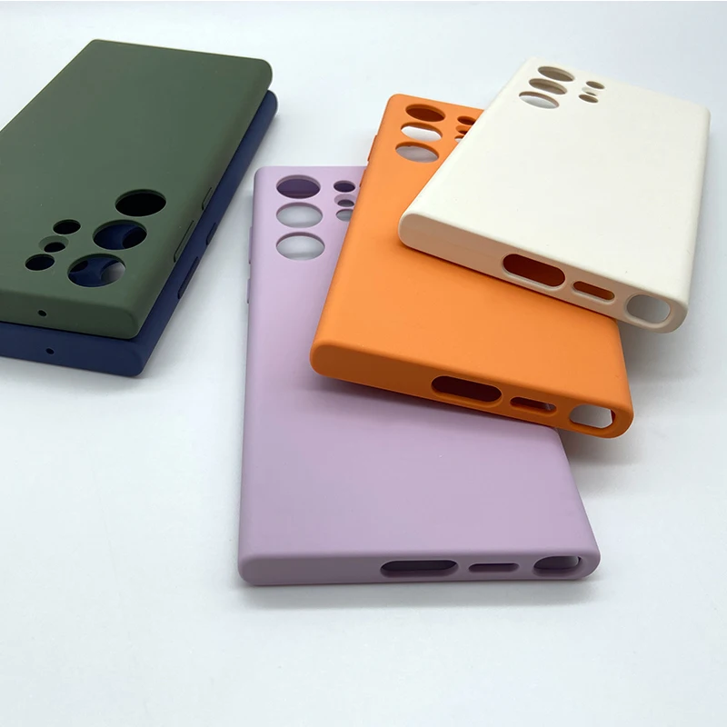 For Samsung Galaxy S23 Ultra Phone Case Liquid Silicone TPU Bumper Soft Shockproof Back Cover For Galaxy S23Ultra S23U