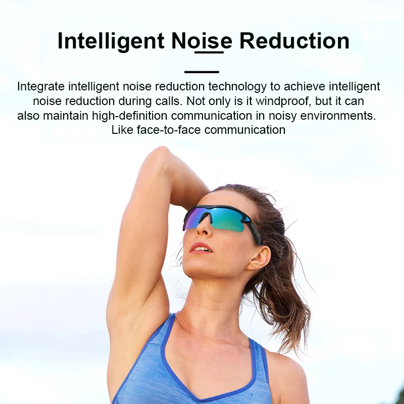 Intelligent Bluetooth 5.2 Earphones Glasses Wireless Polarized Sunglasses Waterproof Music Sports Earbuds For Driving Cycling