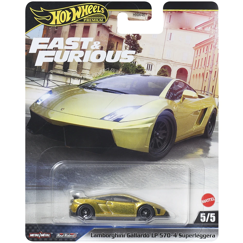 Hot Wheels Car Fast & Furious Lamborghini Gallardo LP 570-4 Superleggera 1/64 Metal Die-cast Model Toy HNW46
