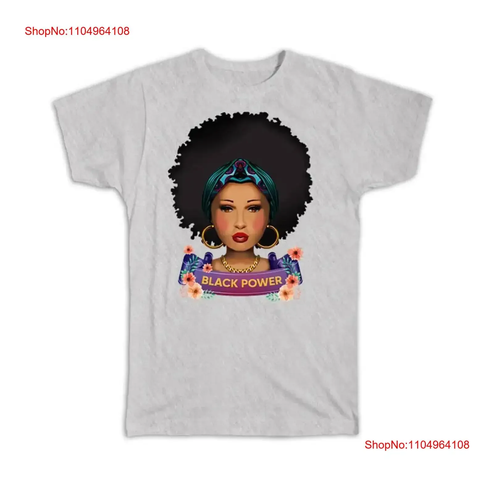 

T Shirt Black Power African American Pride Girl Magic Hair Queen USA Best vintage Washed Comfortable homme fashion Casual