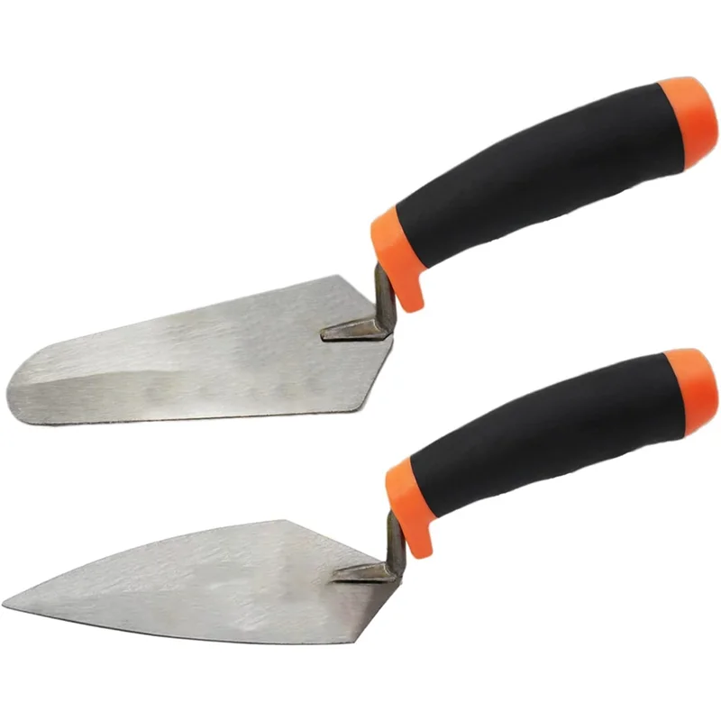 M11K-2Pack 6" Masonry Hand Tool Set Bricklaying Trowels For Concrete Cement Plaster Mortar Stucco Tile