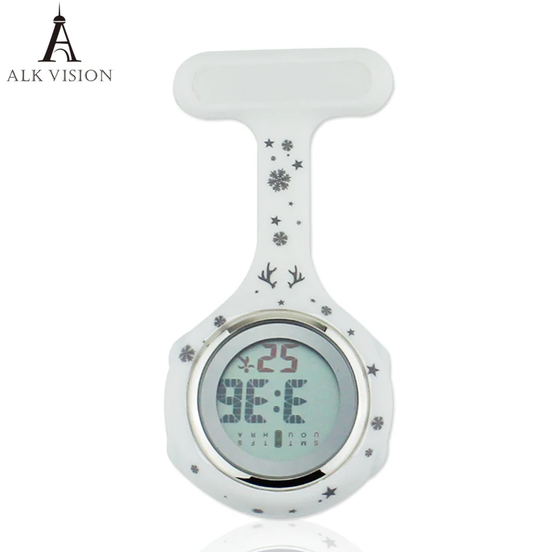 Montre numérique médicale en silicone pour infirmière, avec clip, fob, 2019, joyeux noël, livraison directe