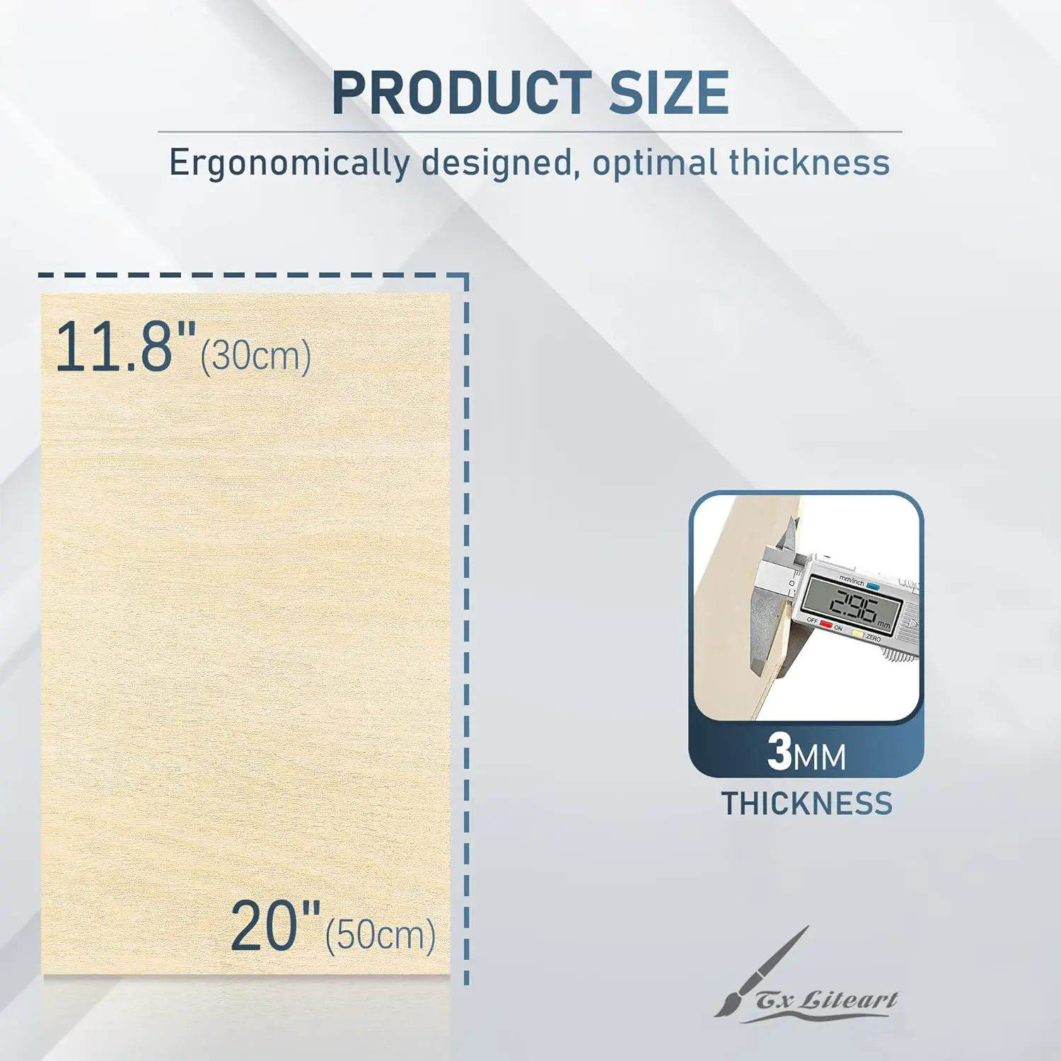 Folhas de Compensado de Bétula Báltica de 3mm 11.8x20 Polegadas para Corte a Laser e Artesanato DIY - Pacote com 20