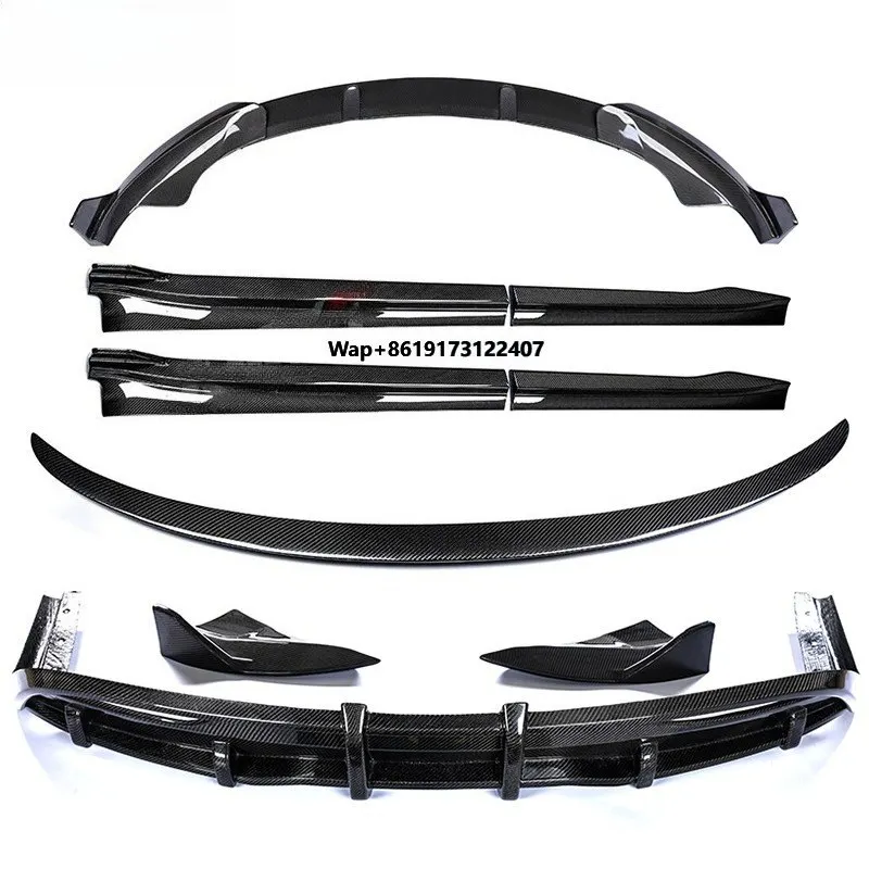

New Carbon Fiber Front Lip Side Skirt Rear Diffuser Spoiler Wing for Model 3 2023 Body Kits
