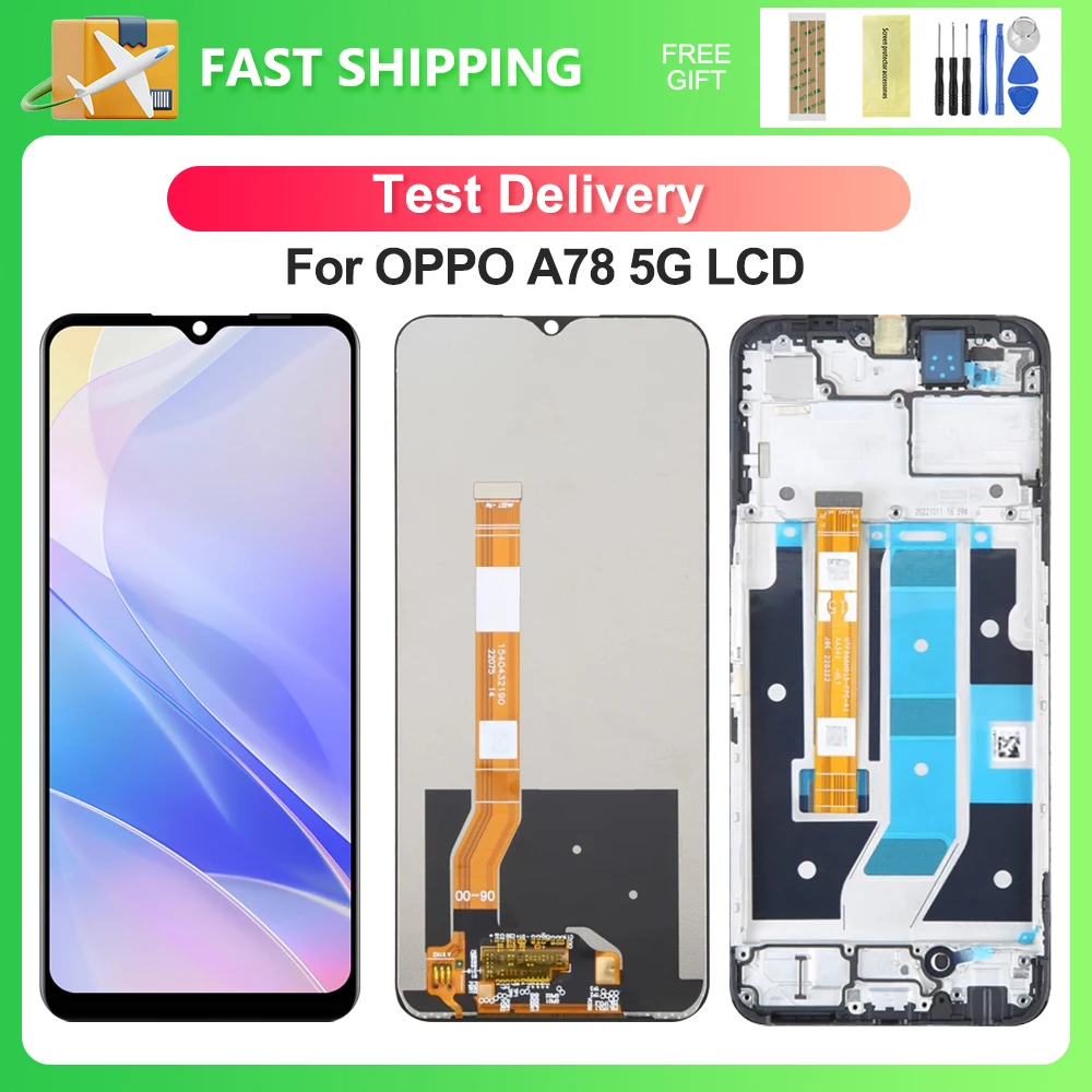 For OPPO A78 5G 6.56\'\'For A78 5G CPH2483 CPH2495 LCD Display Touch Screen Digitizer Assembly Replacement