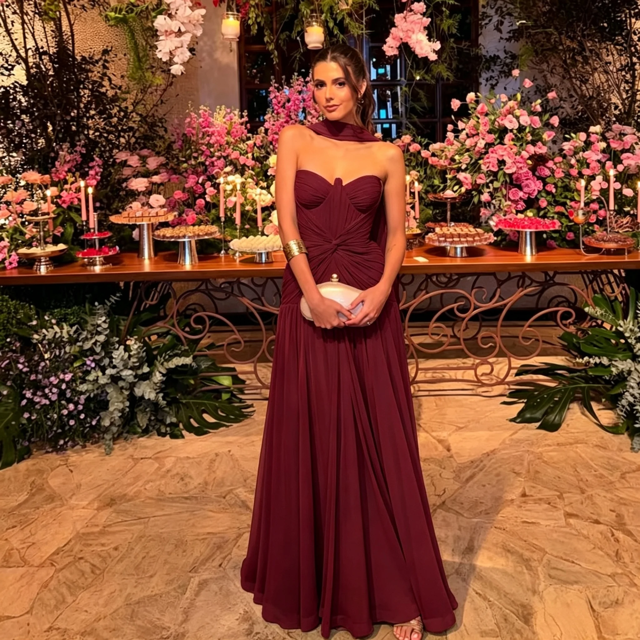 Chiffon Ärmellose Ballkleider 2026 Sweetheart Meerjungfrau Abendkleid Lange Roben Robe De Soirée Maßanfertigung ﻿ – Detail 16