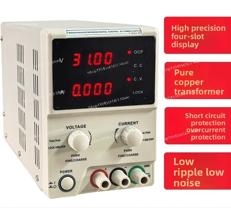 Adjustable Linear DC Power Supply KD3003D KD3005D, 30V/5A Regulated Output for Laptop and Phone Repair
