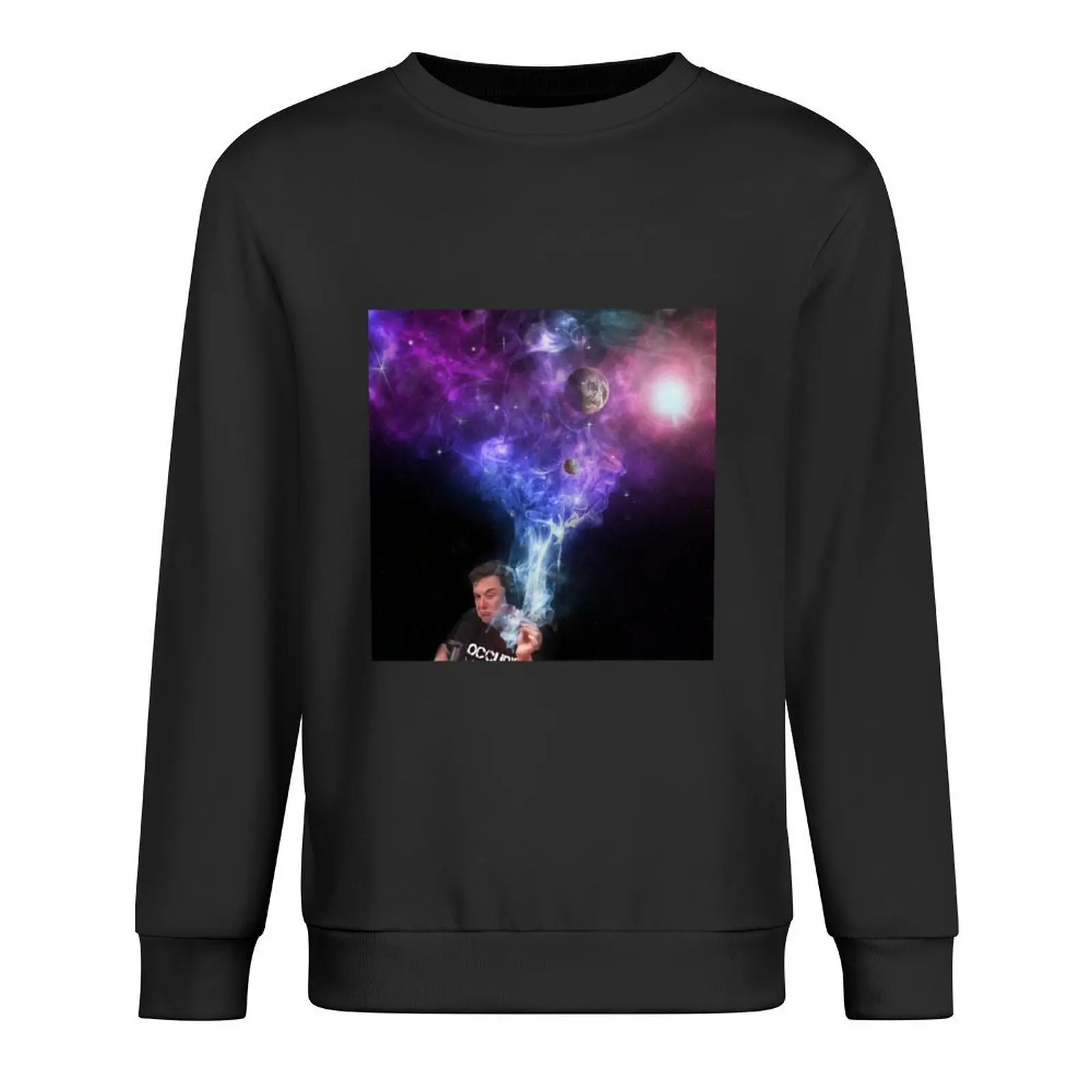 

Elon Musk Smoking the Universe Pullover korean clothes korean autumn clothes winter clothes mens clothing new in sweatshirts