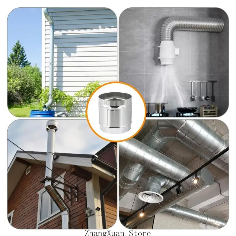 4-Zoll-HVAC-Luftkanalkupplung mit Slip-Fit-Enden für Schlauchwechsel 3XUF – Detail 10