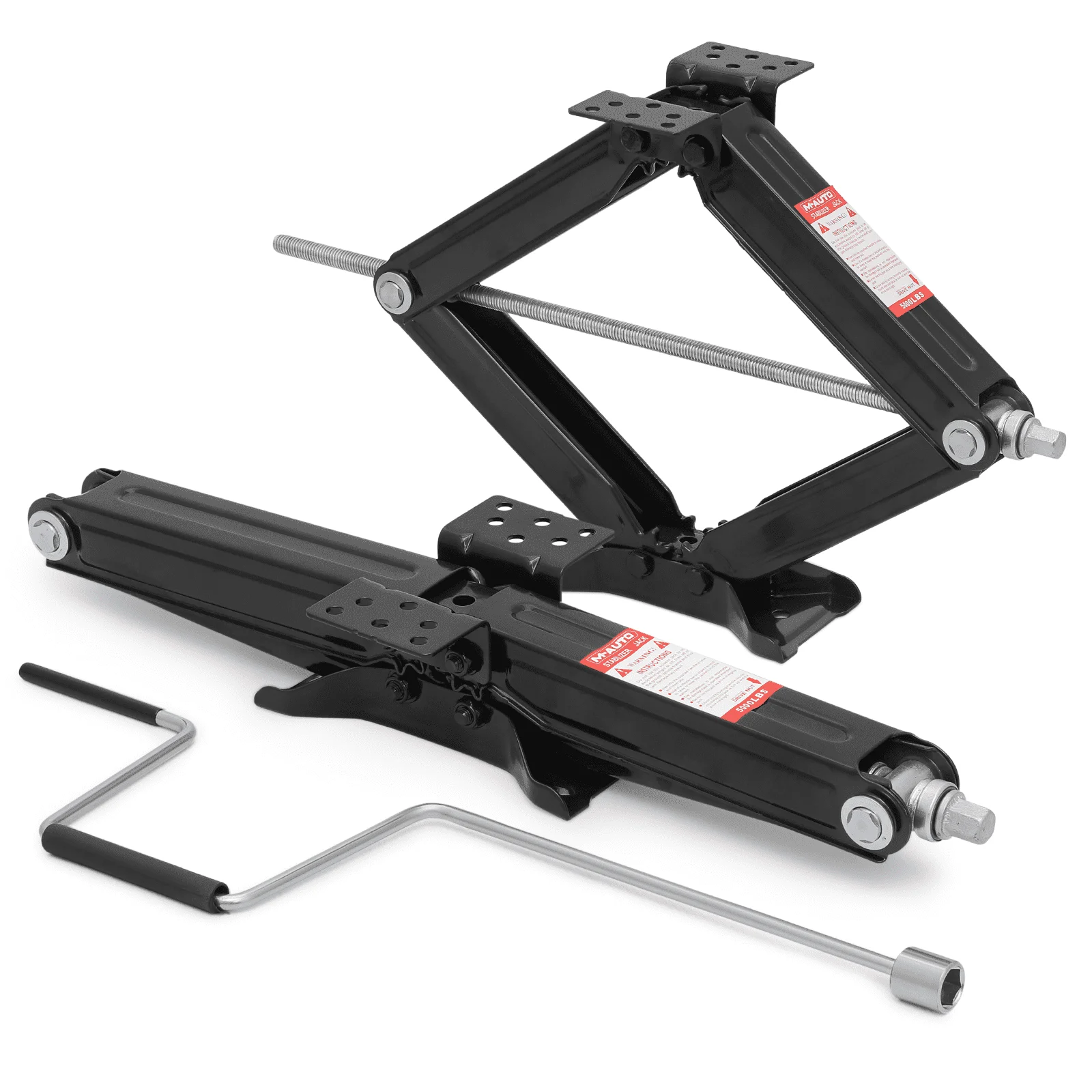 

2.5 Ton Scissor Jack Set of 2, 5000lbs Heavy Duty Car Jack Lift Kit with Handle, RV Trailer Stabilizer Leveling Scissor Jacks Se