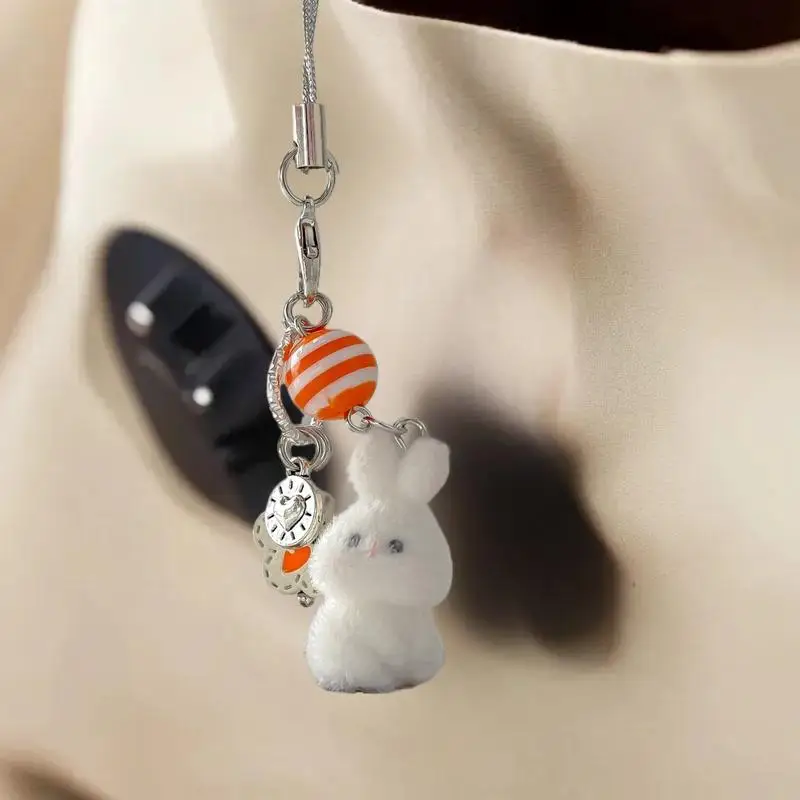 Cute And Fluffy Little Animal Keychain Girlish Little Yellow Duck Koala Rabbit Mobile Phone Pendant Or Bag Pendant