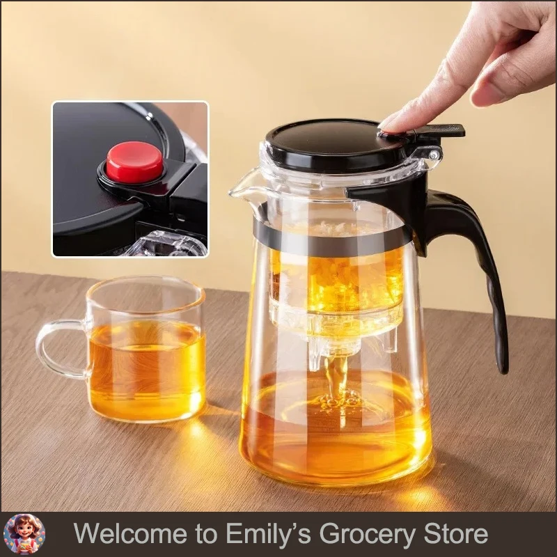 Chinese Gung Fu Teawear New Heat Resistant Glass Teapot Puer Kettle Tea Infuser Filter High Borosilicate Heatable Flower Pot