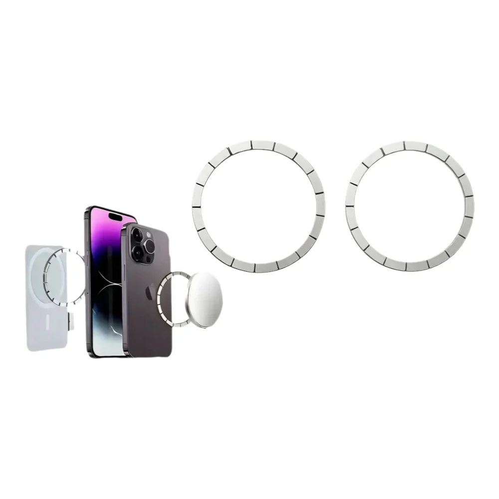1,5 mm ultracienki pierścień magnetyczny N52 z neodymu, kompatybilny z MagSafe, do bezprzewodowego ładowania Qi2, magnetyczny układ w formie koła, do obudowy, samochodu, do samodzielnego montażu. — zdjęcie produktu 7