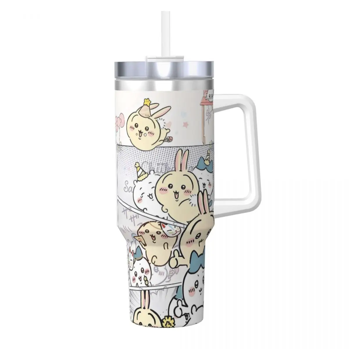 

Chiikawa Tumbler Cold and Hot Water Bottle Keep Heat Stainless Steel Coffee Mug Printed Travel Car Mugs