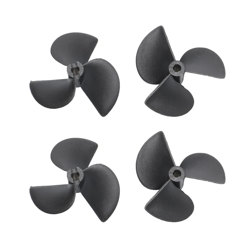 2Pairs CW CCW 3-Blades Propellers 35/36/55mm Dual Motors Nylon Props Fit 3/4mm Shaft for RC Electric Boat Model DIY Accessories