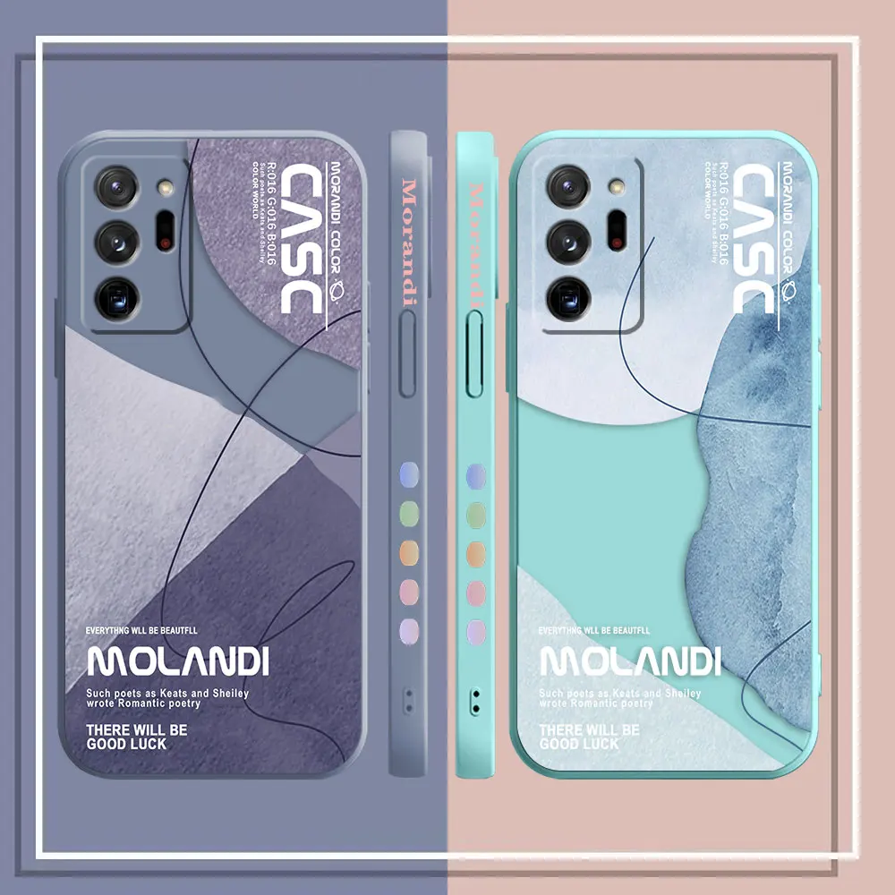 Case For Samsung Galaxy A90 A80 A70 A60 A50 A40 A30 A20S A20 A10S A10 Note 20 M33 Pro Plus Lite Ultra 4G 5G Case  Morandi Colors