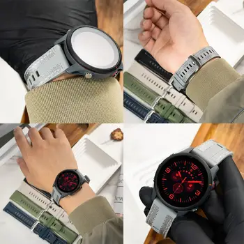 適用於華為WATCH GT5 4 3 2 46mm GT 4/5 Pro 46mm的22mm尼龍錶帶,適用於GT4/5 42mm的男士矽膠錶帶,以及18mm女士腕帶手鍊 8 最佳銷售 華為手錶 GT 錶帶 - №5