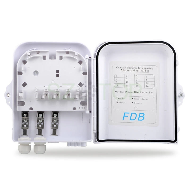 

Optical Fiber Distribution Box 8 core long PLC Optical splitter box Outdoor Waterproof 2 in 8 out FDB FTTH box customized