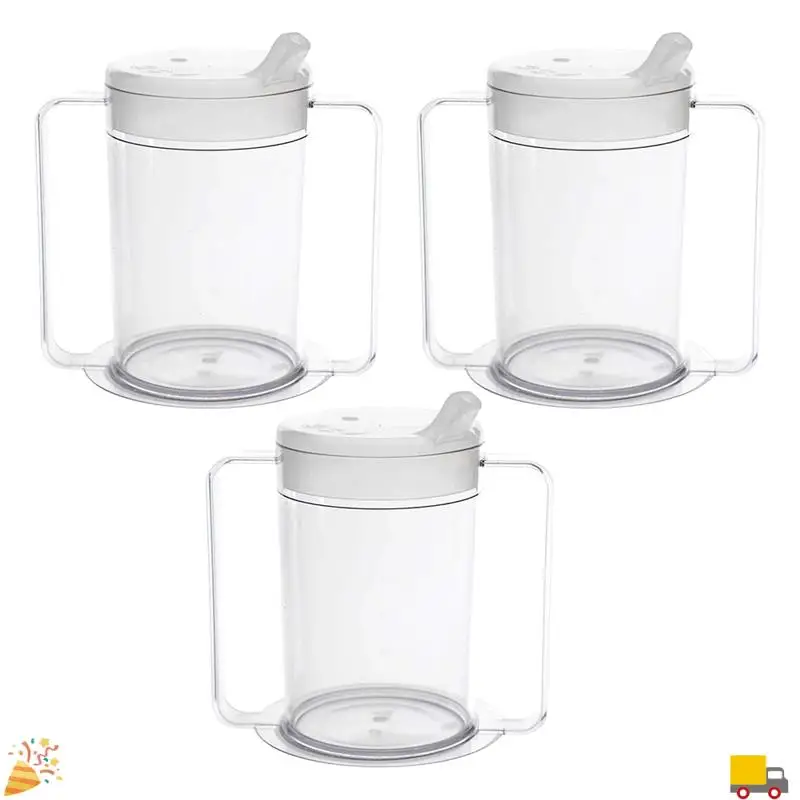 12Oz Independence Sip Cups-Adult Sippy Cup met handvatten voor volwassenen met beperkte mobiliteit Handicap Cups 3-pack