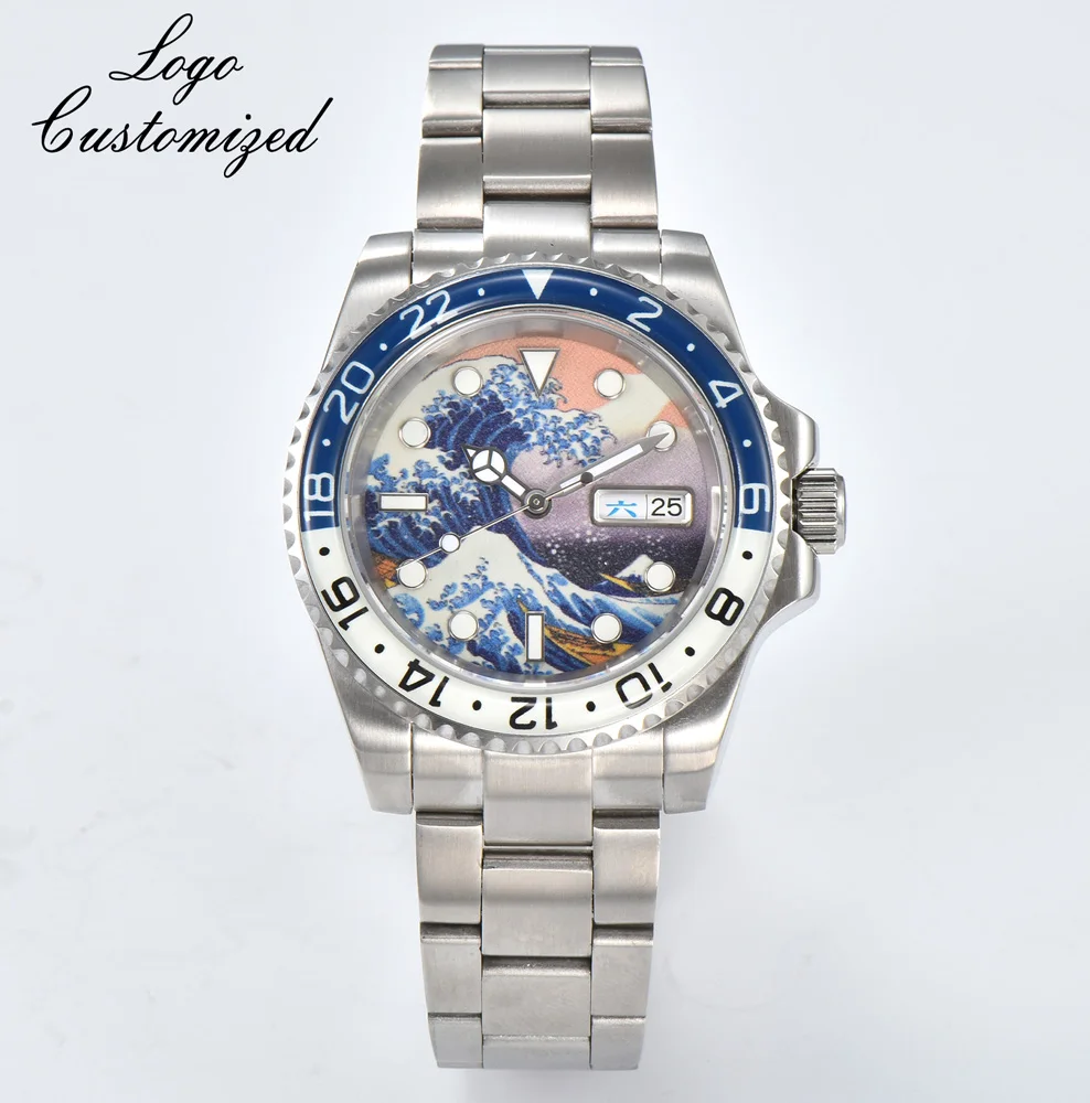 Customized NH35 Watch NH36 Watch Japan Original Automatic Mechanical Watch Stainless Steel Sapphire Glass Case Waterproof Watch