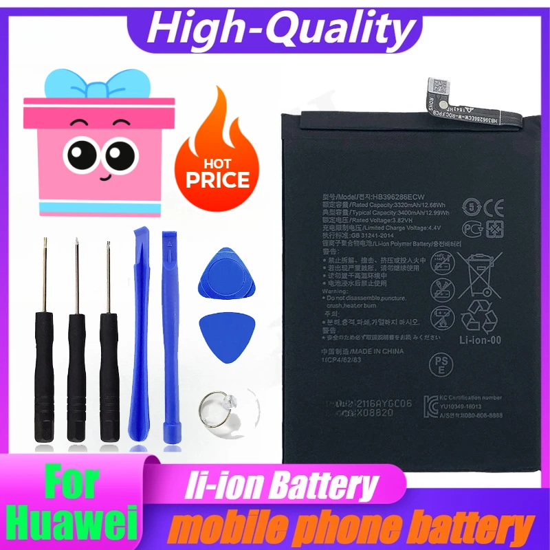 3320mAh for Huawei P20/Honor 10 Lite -2 Mobile Phone Rechargeable Battery HB396286ECW