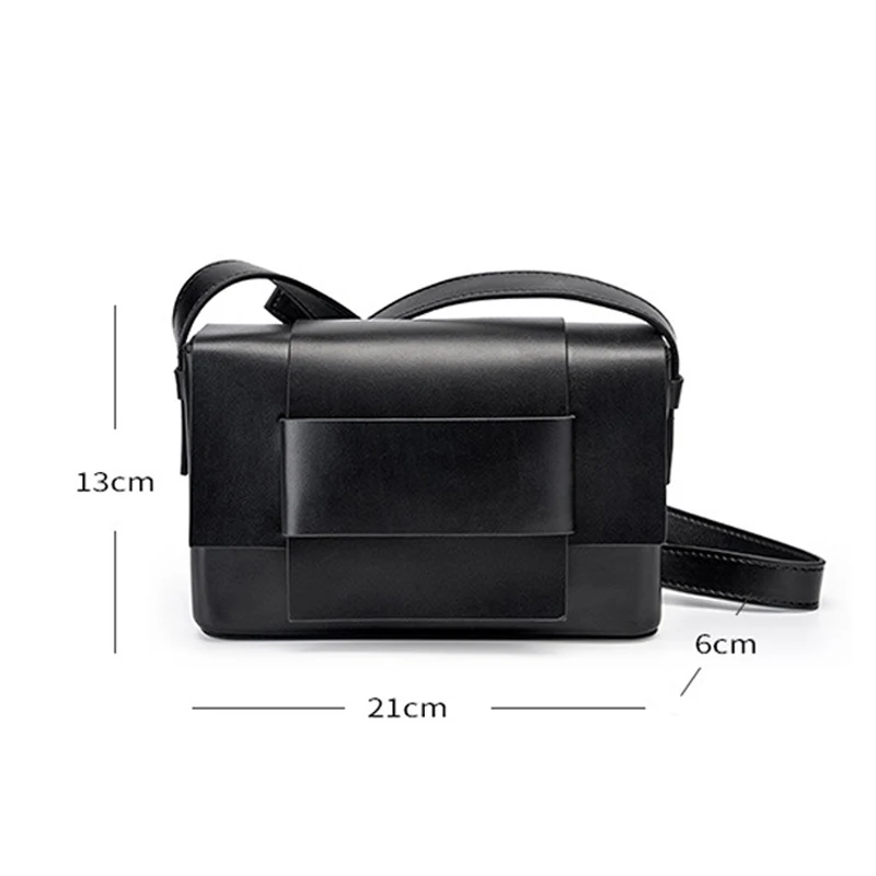 Fashion Neutral Split Leather Messenger Solid Color Lady Casual Shoulder Bags Women Knitting Square Cross-body Bag New 2023