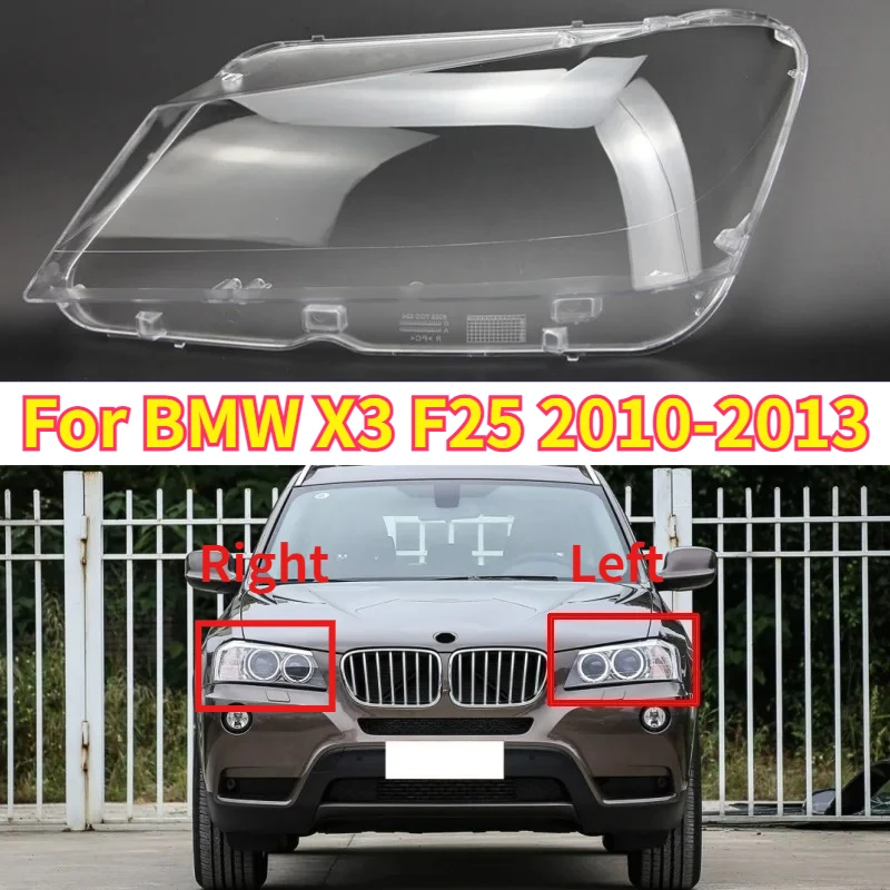 

Car Headlight Cover for BMW X3 F25 2010 2011 2012 2013 Headlamp Lens Headlight Glass Shell Transparent Cover Car Accessories