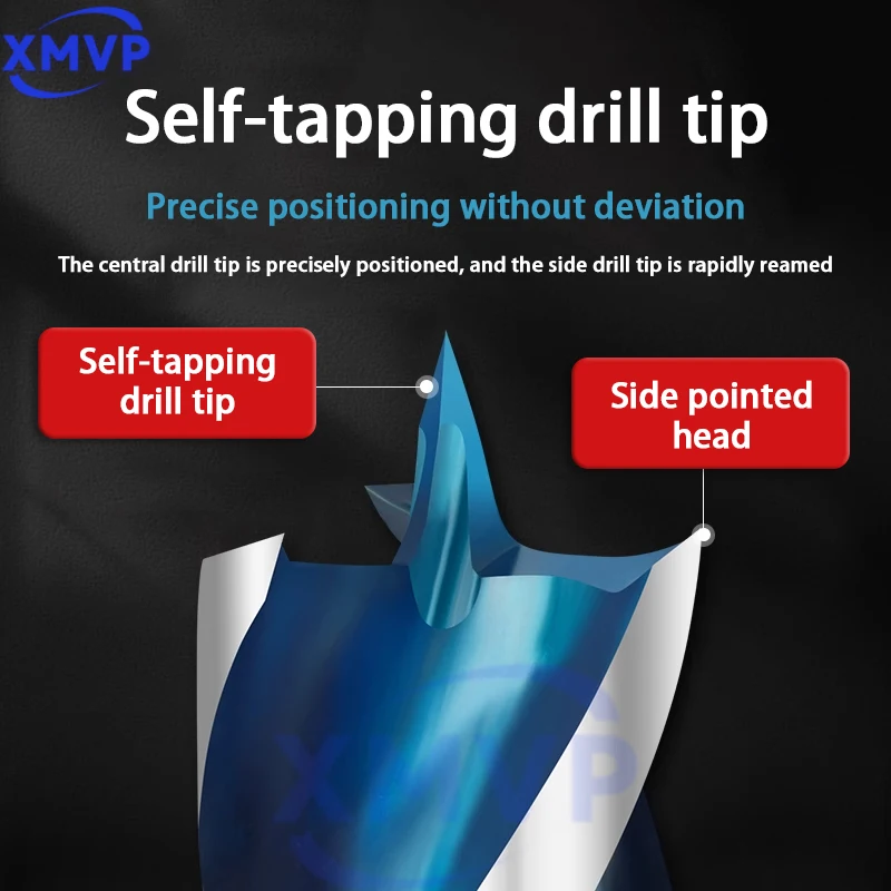 Woodworking drill bit,wood and wood drilling and hole-making,special extended support drill bit, hexagonal handle, three slots