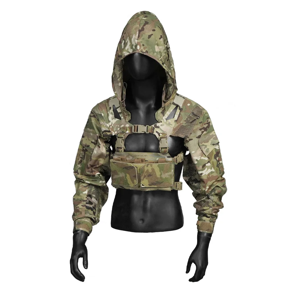 DMGear Tactical Jacket With Triple Mag Pouch Combat Shirt Hunting Clothing Breathable Comfortable Outdoor Sports