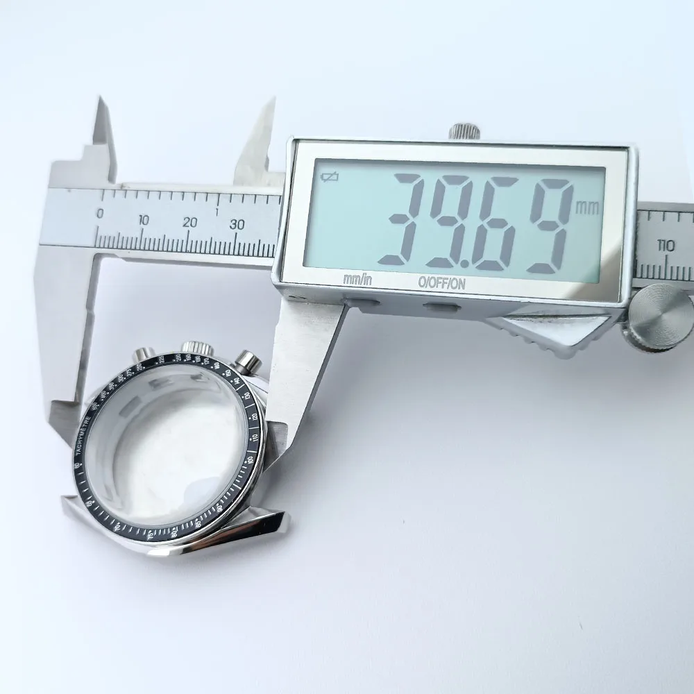 39.7mm Men's watches metal case FIT VK63 movement watch case accessories Sapphire glass watch parts Fits 20mm strap Watch Box