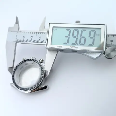 39,7 mm herrklockor, metallboett, FIT VK63-urverk, tillbehör till klockan, klockdelar i safirglas, passar till 20 mm armband, klocklåda 6 best sales kronografklocka - №2