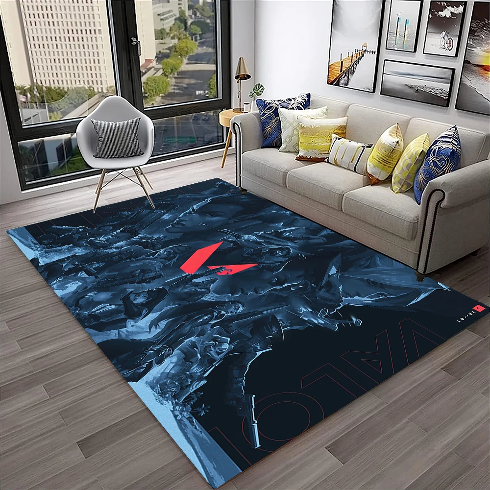 VALORANT Game Gamer Cartoon 3D Carpet Rug for Home Living Room Bedroom Sofa Doormat Decor,kids Play Area Rug Non-slip Floor Mat