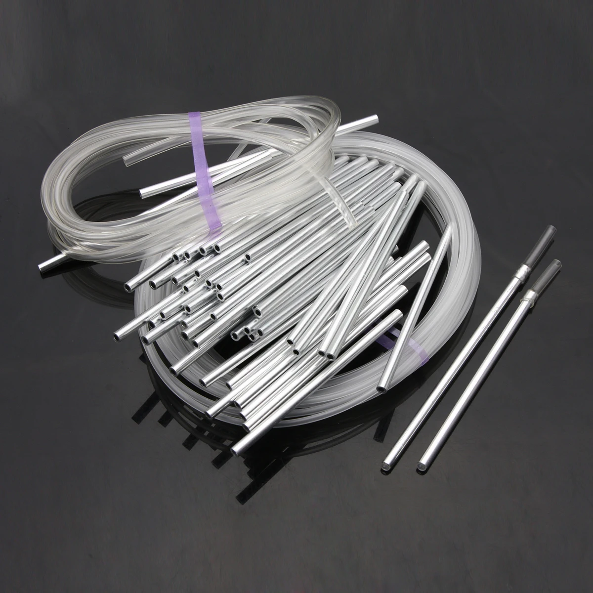 

Алюминиевые трубки 1/8 дюйма, удлиненные, для изготовления мушек + трубки-вкладыши + соединительные трубки - 50 шт. в упаковке