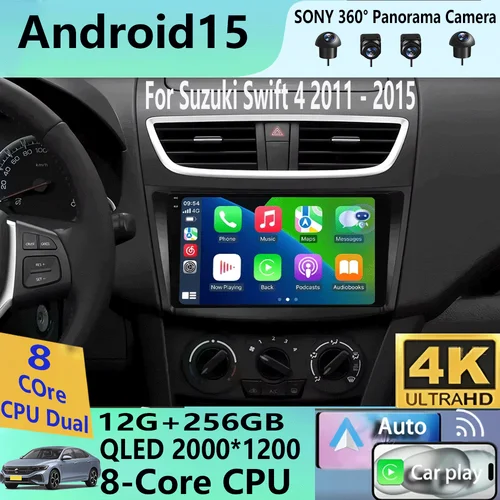 Android 15 Radio estéreo para coche para Suzuki Swift 4 2011 2012 2013 2014 -2016 reproductor de vídeo Multimedia 2 Din Auto Audio G Audio estéreo