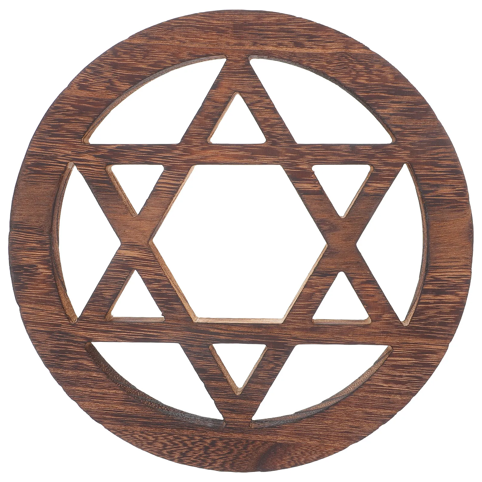Wooden Pentagram Altar Piece Ritual Wooden Tile for Sacred Space Ceremony Decor Pentacle Household Altar Pentagram Ritual