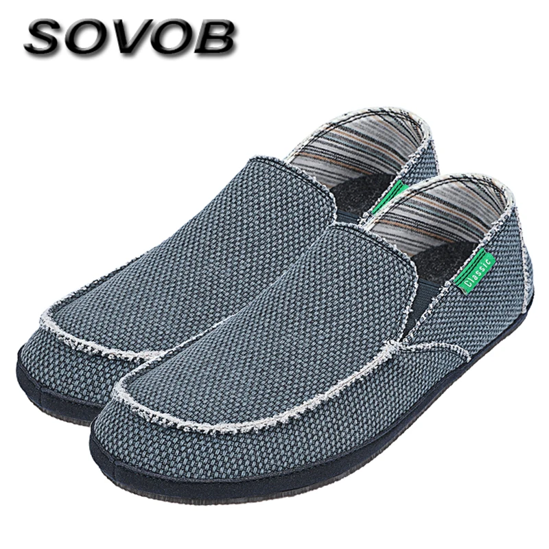 

Hot Selling Blue Casual Loafers Men Big Size 39-48 Breathable Slip-On Canvas Shoes Male Comfy Lightweight Driving Shoes For Men