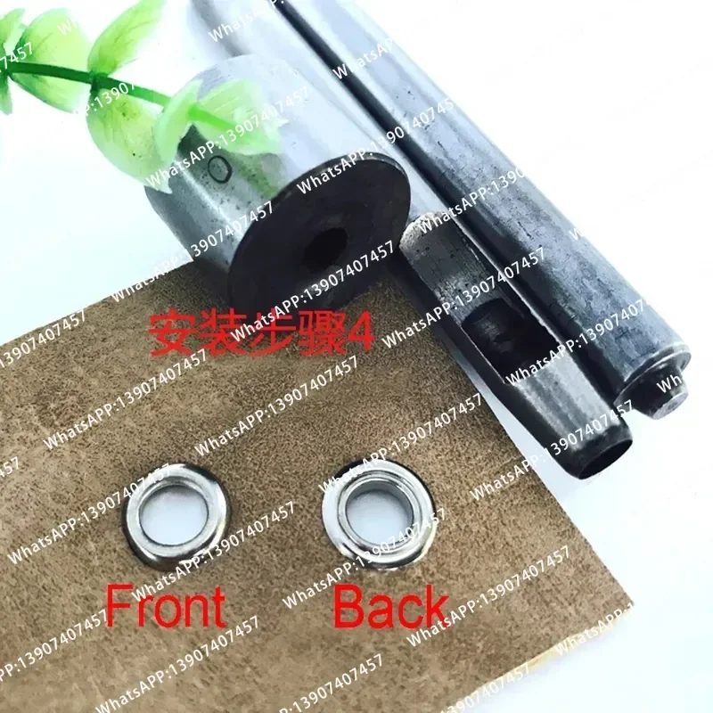 20pcs Silver Double Sided Brass Eyelets 4/4.5/5/6/8/10mm Leather Craft Grommet C