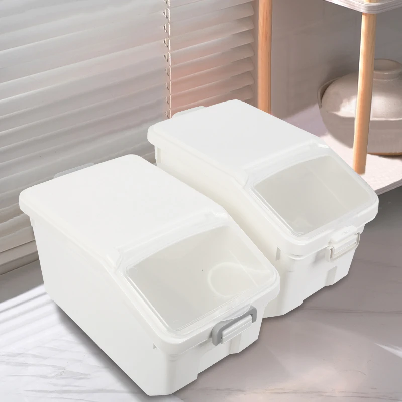 12.5 Kg Rice Storage Box Dispenser Cereals Storage Jar Pet Food Container Insect-Proof Moisture-Proof Storage Bocaux Alimentaire