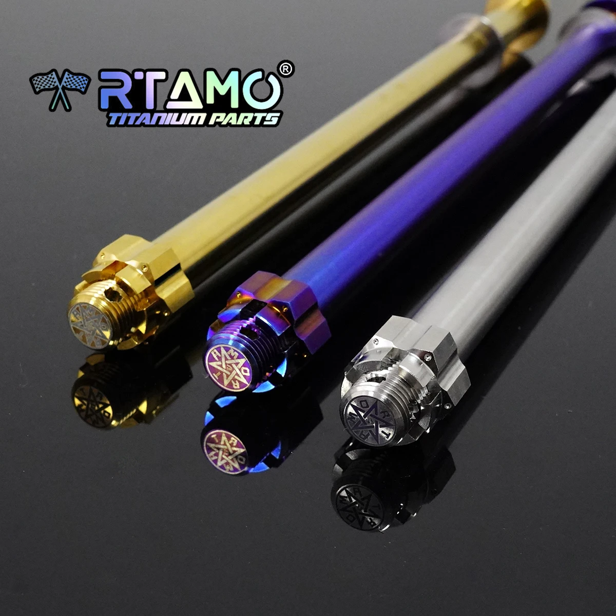 RTAMO Titanium Alloy Axle Front Rear Shaft for Kawasaki ZX-4R Motorcycle Upgrade Performance Parts
