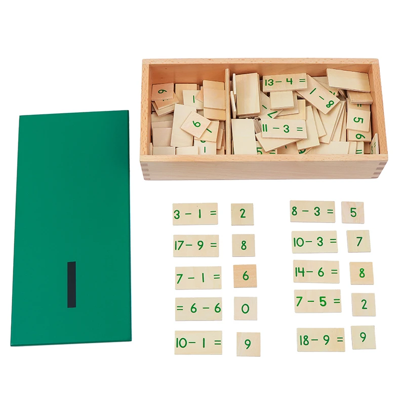 Montessori Math Toys Subtraction Equations and Differences Box Tables of Arithmetic Learning Tools Mathematics Educational Game