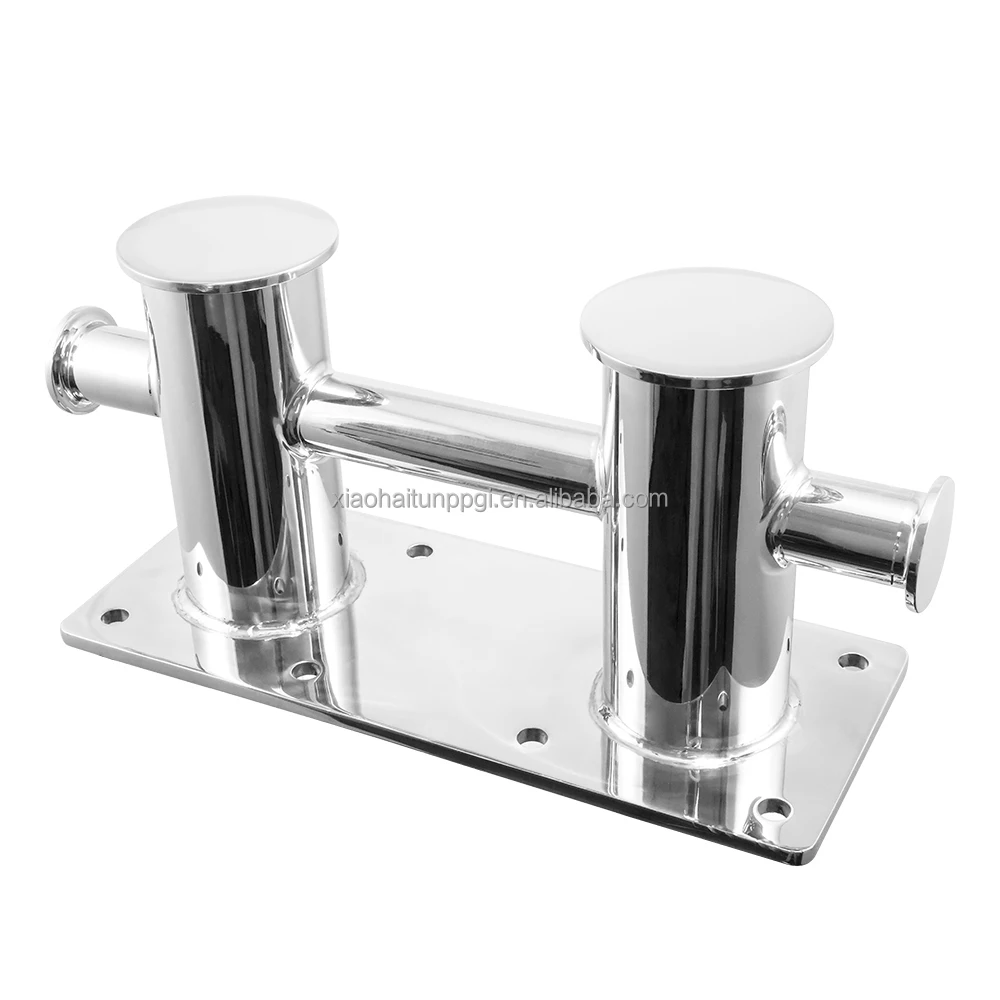 New Design Heavy Duty Mooring Marine Double Horn Bitt Cross Cast Iron Bollards Marine Bollard Deck Bollard  Boat Cleat