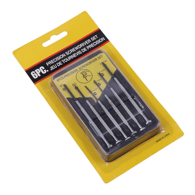 6PCS/set Eyeglass Repair Tool Mini Screwdriver Set Small Precision Screwdriver Kit for Watch Electronic Jewelry Toys Wholesale