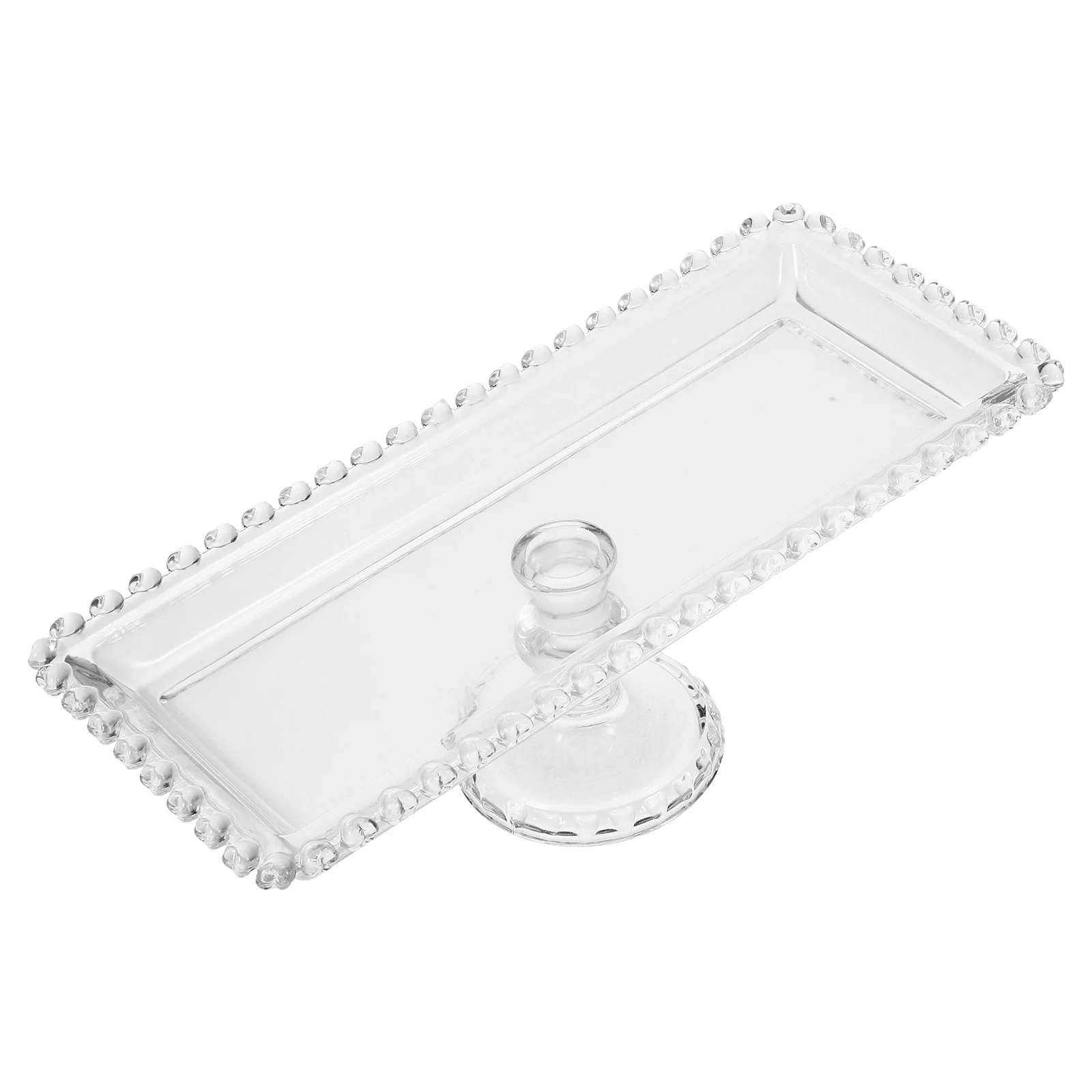 

1Pcs Fruit Storage Tray Crystal Glass Modern Snack Dessert Serving Plate Transparent Decorative Household Multi-Function