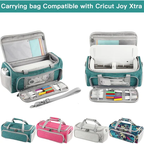 Bolsa de transporte antiarañazos, estuche protector de viaje con múltiples bolsillos, organizador de almacenamiento para máquina de corte inteligente Cricut Joy Xtra