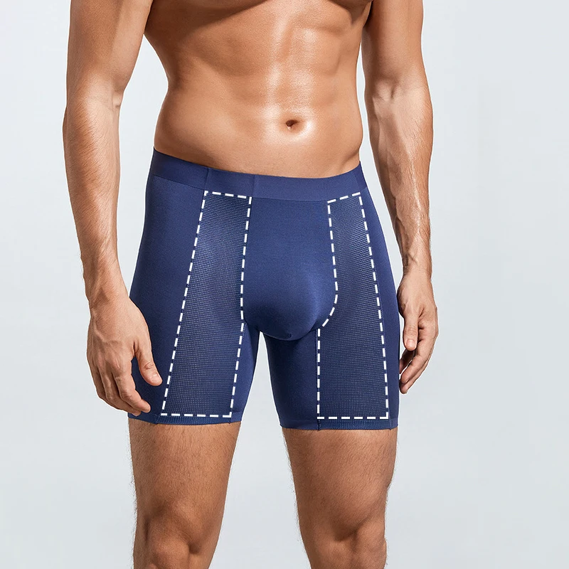 Große lange Bein Männer Unterwäsche weiche große Größe modale Höschen Sport Boxershorts hochwertige nahtlose verlängerte Unterhose